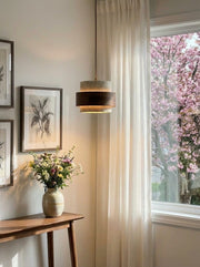 Cylindrical Modern Design Travertine Pendant Lamp